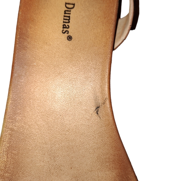 Pierre Dumas Women's Animal Print Ankle Strap Flat Sandals Size 8 - Picture 6 of 6